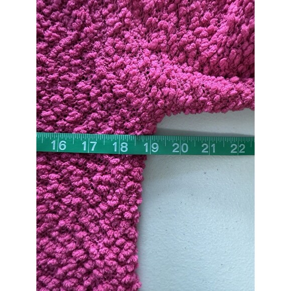 Zenana Women’s Hot Pink Popcorn Textured Sweater Cozy Soft Minimalist Dopamine S - Picture 8 of 9